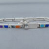 Inlaid Multi-Color Link Bracelet (more dainty)