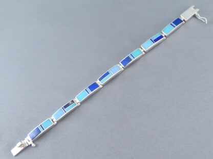 Turquoise & Opal & Lapis Inlay Link Bracelet (Wider)