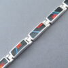 Multi-Stone Inlay Link Bracelet with Opal & Turquoise (Finer Detail)