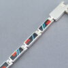 Multi-Stone Inlay Link Bracelet with Opal & Turquoise (Finer Detail)