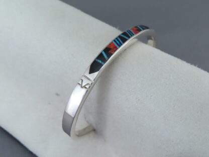 Multi-Stone Inlay Cuff Bracelet with Opal