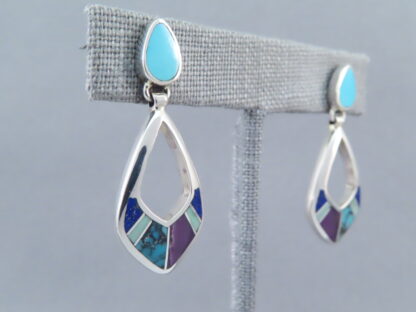 Inlaid Multi-Stone Earrings