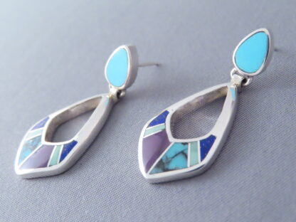 Inlaid Multi-Stone Earrings
