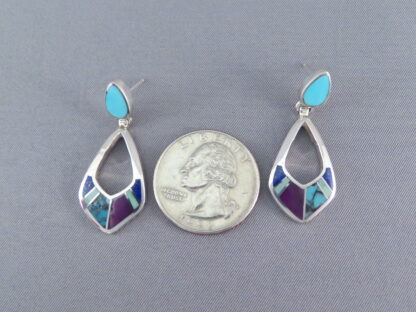 Inlaid Multi-Stone Earrings