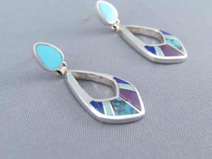Inlaid Multi-Stone Earrings