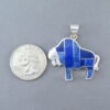 Lapis Inlay Bison Pendant – Buffalo Pendant
