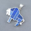 Lapis Inlay Bison Pendant – Buffalo Pendant