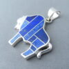 Lapis Inlay Bison Pendant – Buffalo Pendant