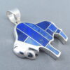 Lapis Inlay Bison Pendant – Buffalo Pendant