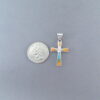 Colorful Multi-Stone Inlay Cross Pendant