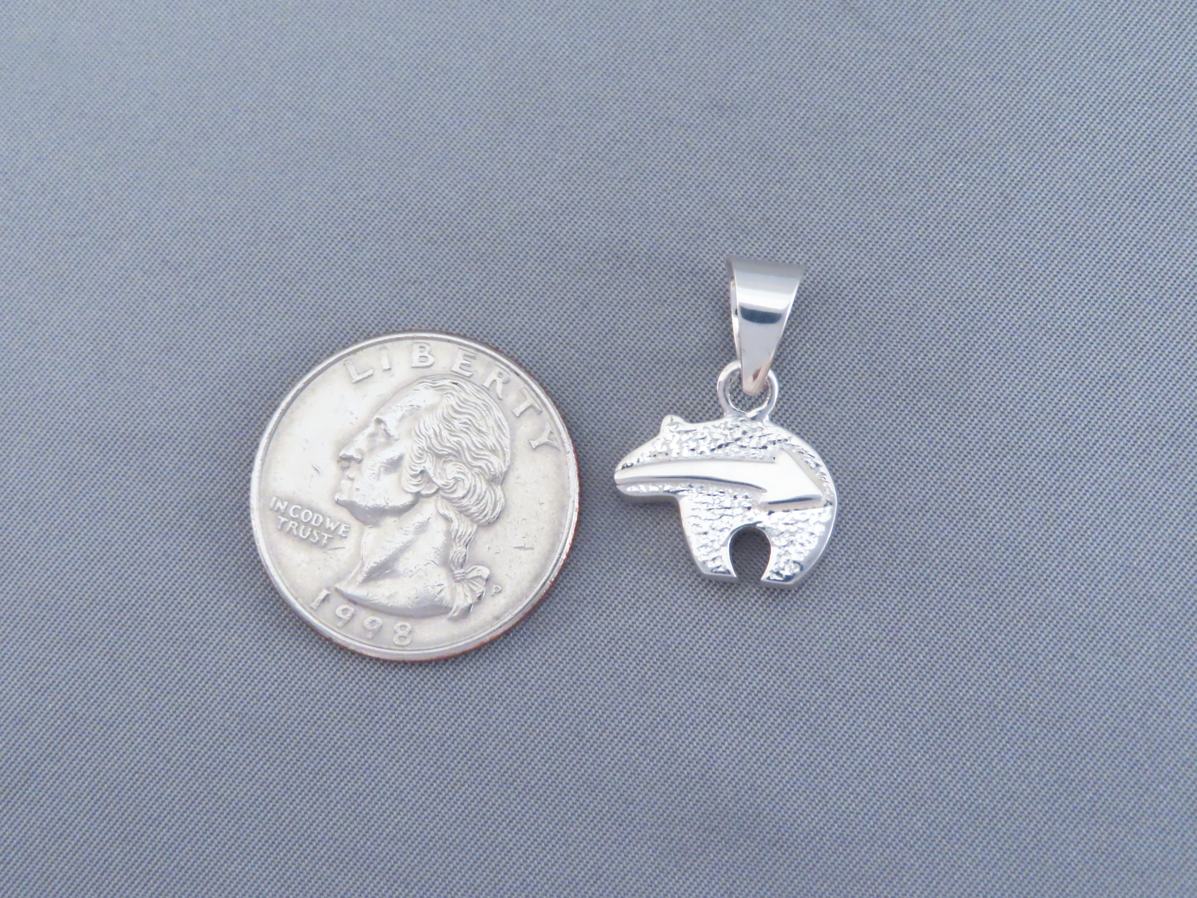 Lapis & Opal Inlay Bear Pendant – Small