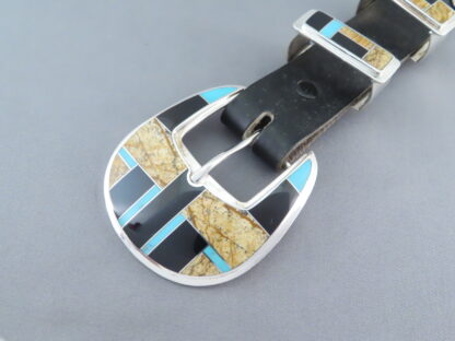 Multi-Stone Inlay Ranger Buckle Set with Turquoise