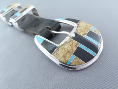 Multi-Stone Inlay Ranger Buckle Set with Turquoise