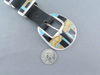 Multi-Stone Inlay Ranger Buckle Set with Turquoise