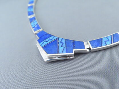 IMPRESSIVE Lapis & Opal Inlay Necklace