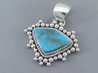 Mineral Park Turquoise Pendant – Artie Yellowhorse Jewelry
