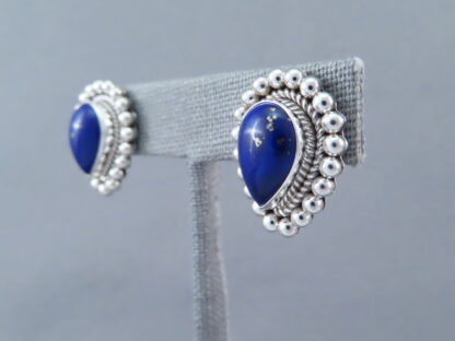 Artie Yellowhorse Lapis & Sterling Silver Earrings