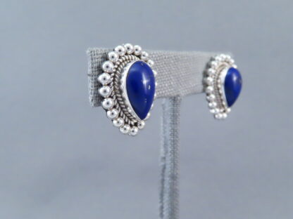 Artie Yellowhorse Lapis & Sterling Silver Earrings