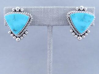 Artie Yellowhorse Earrings with Candelaria Turquoise