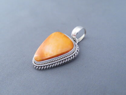 Spiny Oyster Shell Drop Pendant by Artie Yellowhorse