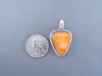Spiny Oyster Shell Drop Pendant by Artie Yellowhorse