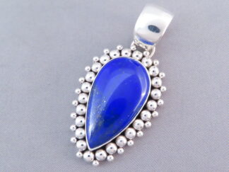 Buy Native American Jewelry - Silver & Lapis Pendant by Navajo Indian jeweler, Artie Yellowhorse FOR SALE $695-
