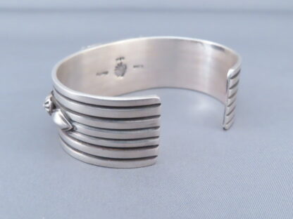 Sterling Cuff Bracelet with Turquoise by Albert Jake