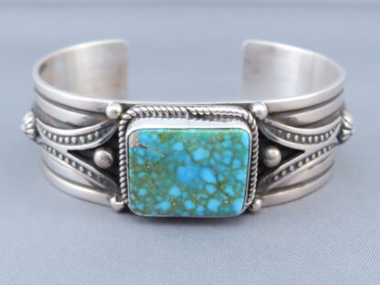 Sterling Cuff Bracelet with Turquoise by Albert Jake