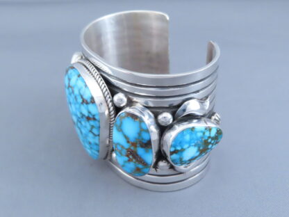 IMPRESSIVE Five-Stone Turquoise Cuff Bracelet (Kingman Turquoise)