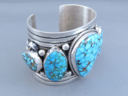 IMPRESSIVE Five-Stone Turquoise Cuff Bracelet (Kingman Turquoise)