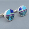 Inlaid Multi-Stone Cufflinks