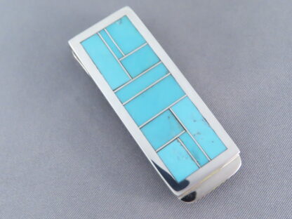 Money Clip with Turquoise Inlay