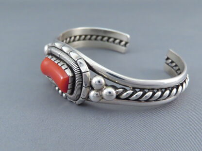 Red Coral Cuff Bracelet by Will Vandever