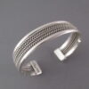 Sterling Silver Bracelet Cuff by Artie Yellowhorse with ‘Mesh’ Design