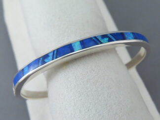 Lovely Inlay Cuff Bracelet with Lapis & Opal