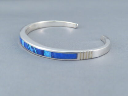 Lovely Inlay Cuff Bracelet with Lapis & Opal