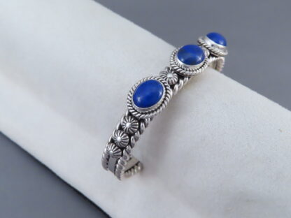 Artie Yellowhorse 3-Stone Lapis Cuff Bracelet
