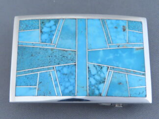 Belt Buckle with Turquoise Inlay