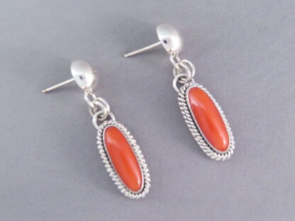 Mediterranean Coral Earrings by Artie Yellowhorse (Posts)