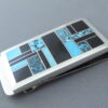 Money Clip with Black Jade & Turquoise Inlay