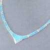 Sterling Silver & Turquoise Inlay Necklace