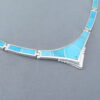 Sterling Silver & Turquoise Inlay Necklace