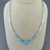 Sterling Silver & Turquoise Inlay Necklace