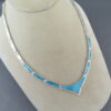 Sterling Silver & Turquoise Inlay Necklace