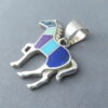 Inlaid Multi-Stone Horse Pendant (Medium Size)