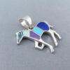 Inlaid Multi-Stone Horse Pendant (Medium Size)