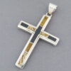 Multi-Stone Inlay Cross Pendant (Large)