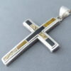 Multi-Stone Inlay Cross Pendant (Large)