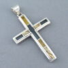 Multi-Stone Inlay Cross Pendant (Large)