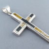Multi-Stone Inlay Cross Pendant (Large)